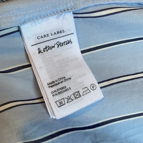 & Other Stories Blue Stripe Dress - Picture 10 of 12